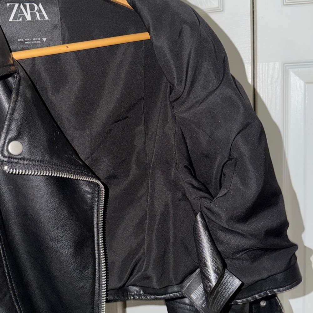 Zara Faux Leather Jacket - Picture 9 of 9